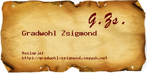 Gradwohl Zsigmond névjegykártya