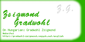 zsigmond gradwohl business card